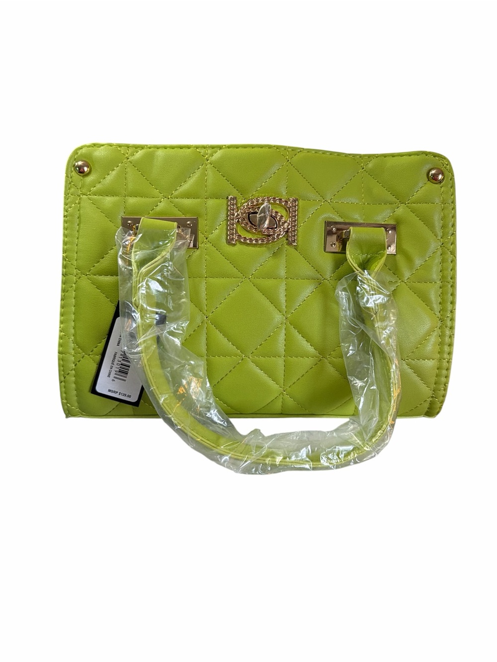 bebe Tilda Quilted Satchel in Seagrass NWT MSRP $129